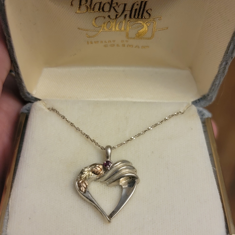 Black Hills Gold Heart Pendant Necklace *Please Read Description